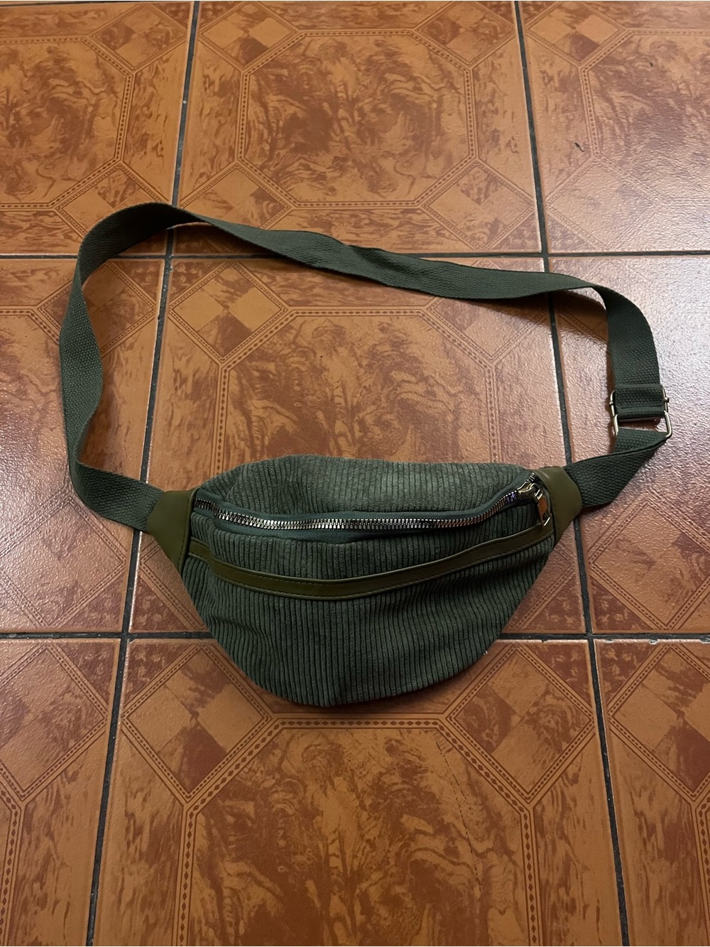 Olive Green Corduroy Fanny Pack